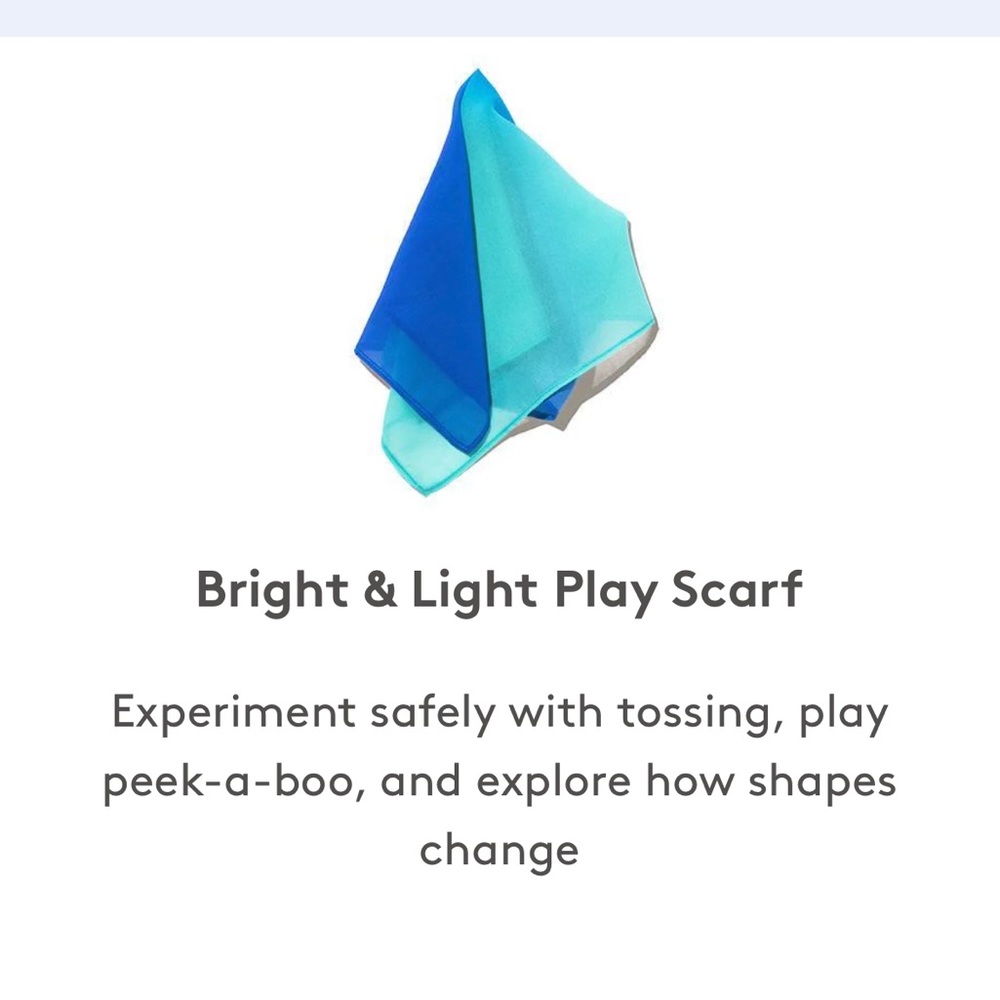 Lovevery • Bright and Light Blue Play Scarf